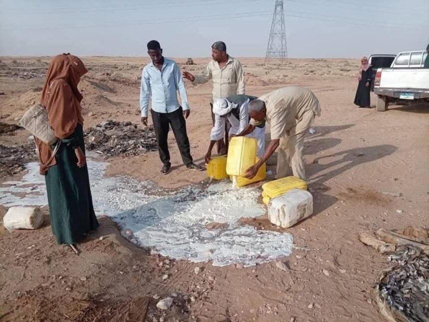 حليب مغشوش بسوق أبو حمد