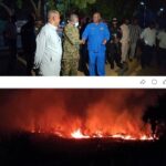 حريق هائل يشتعل بجروف النيل بالخرطوم